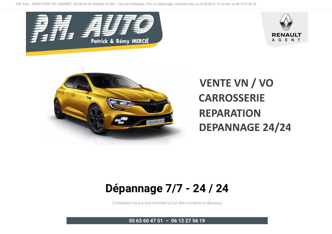 site internet pour un garage, concession et vente de voitures