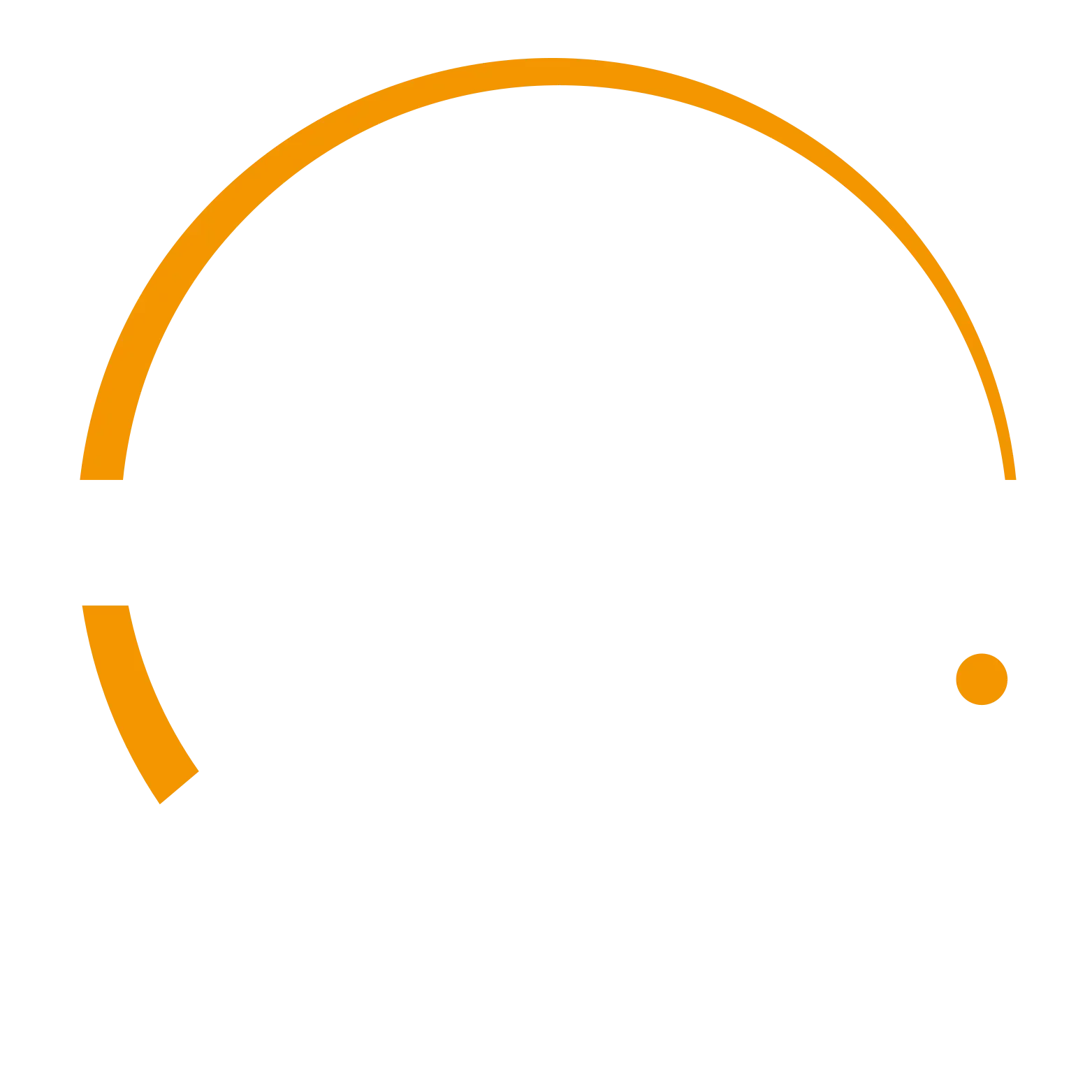 Logo Sphère Web Blanc et orange